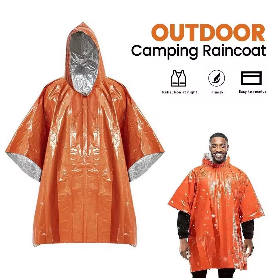 Emergency Poncho Rain - 1Pz/2Pz Poncho Impermeabile di Emergenza con