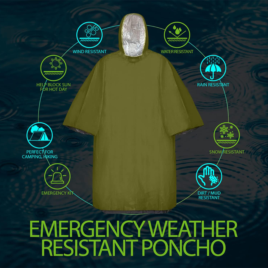 ZHUOHUA Set di 5 Poncho di Eme - Emergency Poncho Rain recensione e prezzo